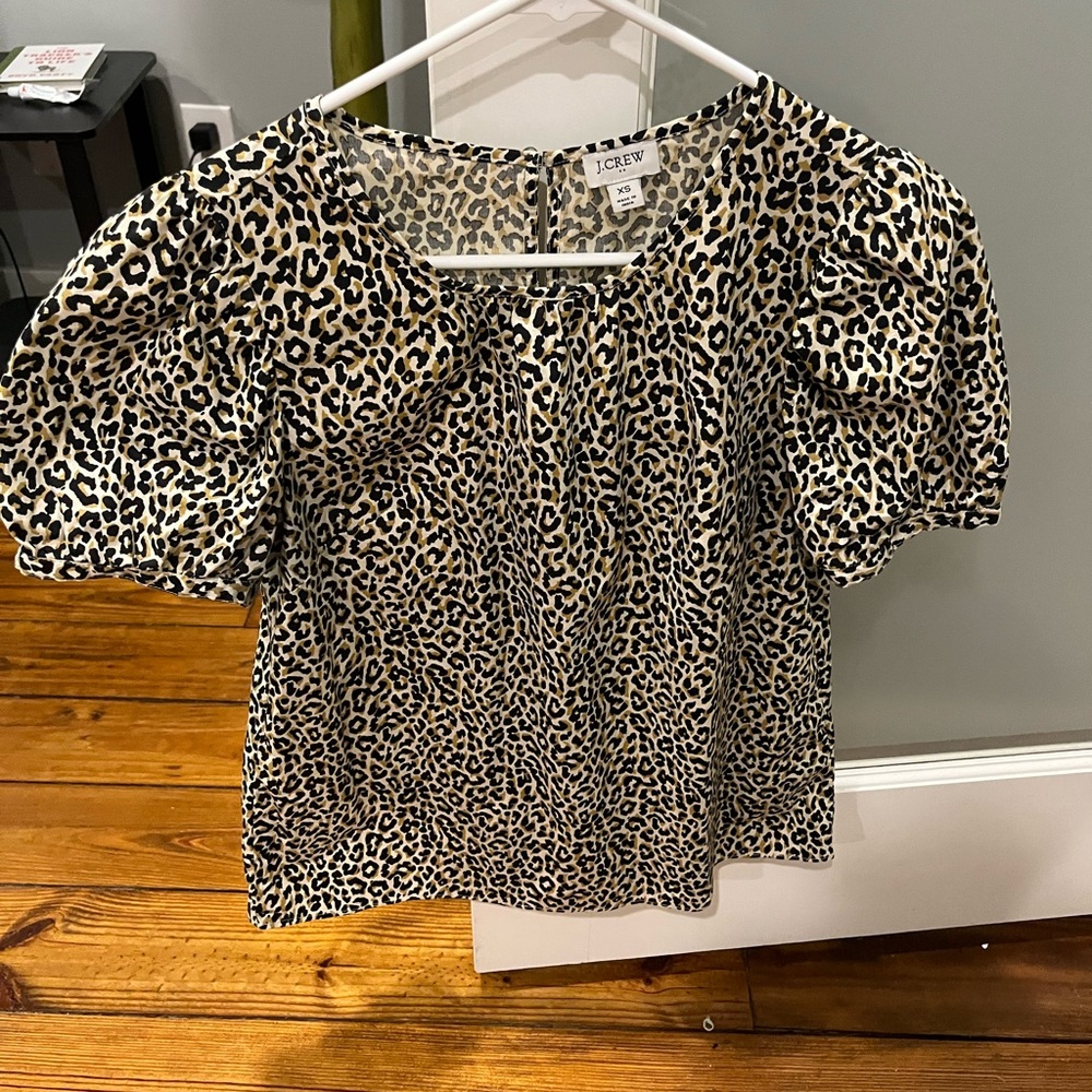 J. Crew Cheetah Top